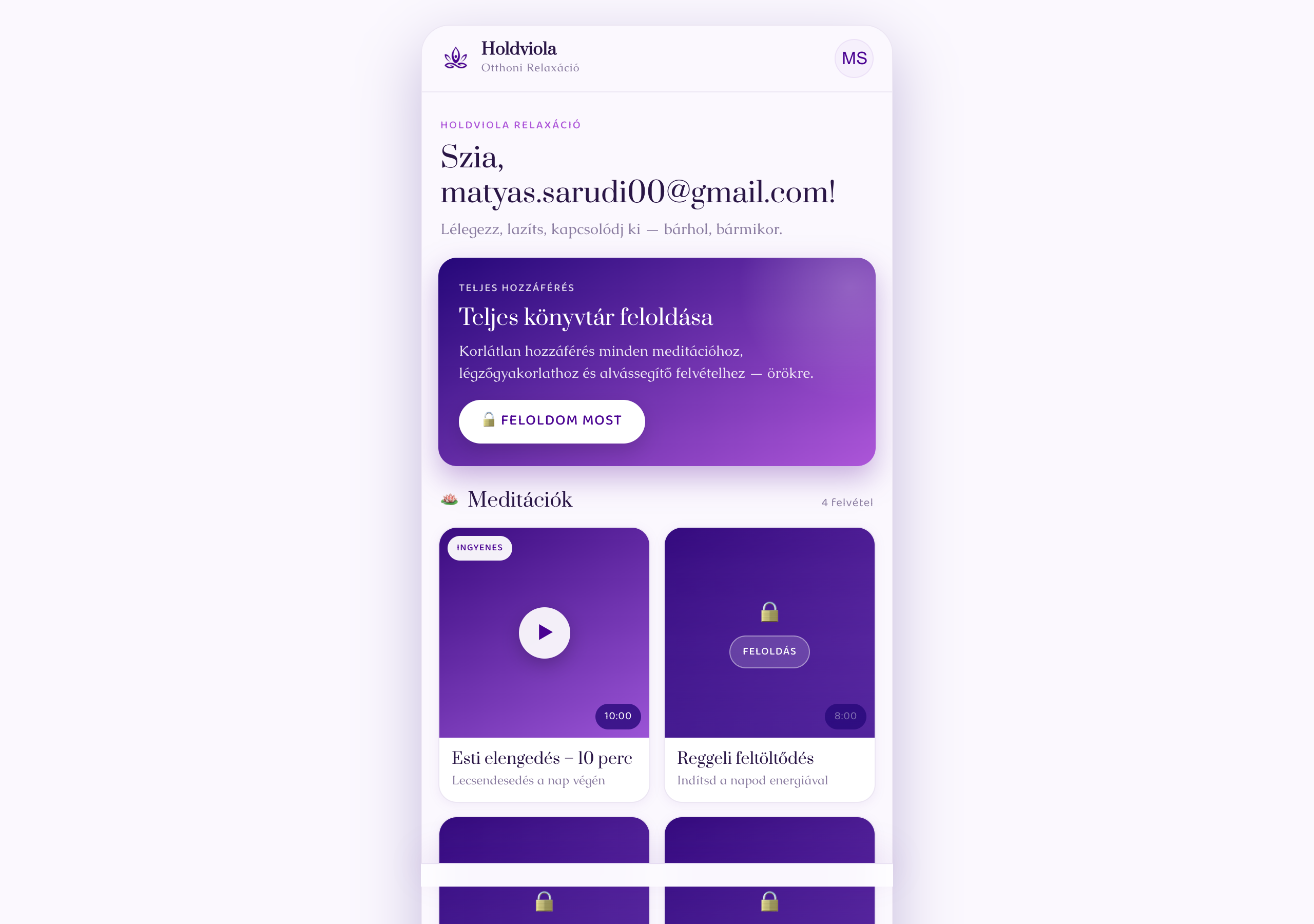 Tag app könyvtár főoldal