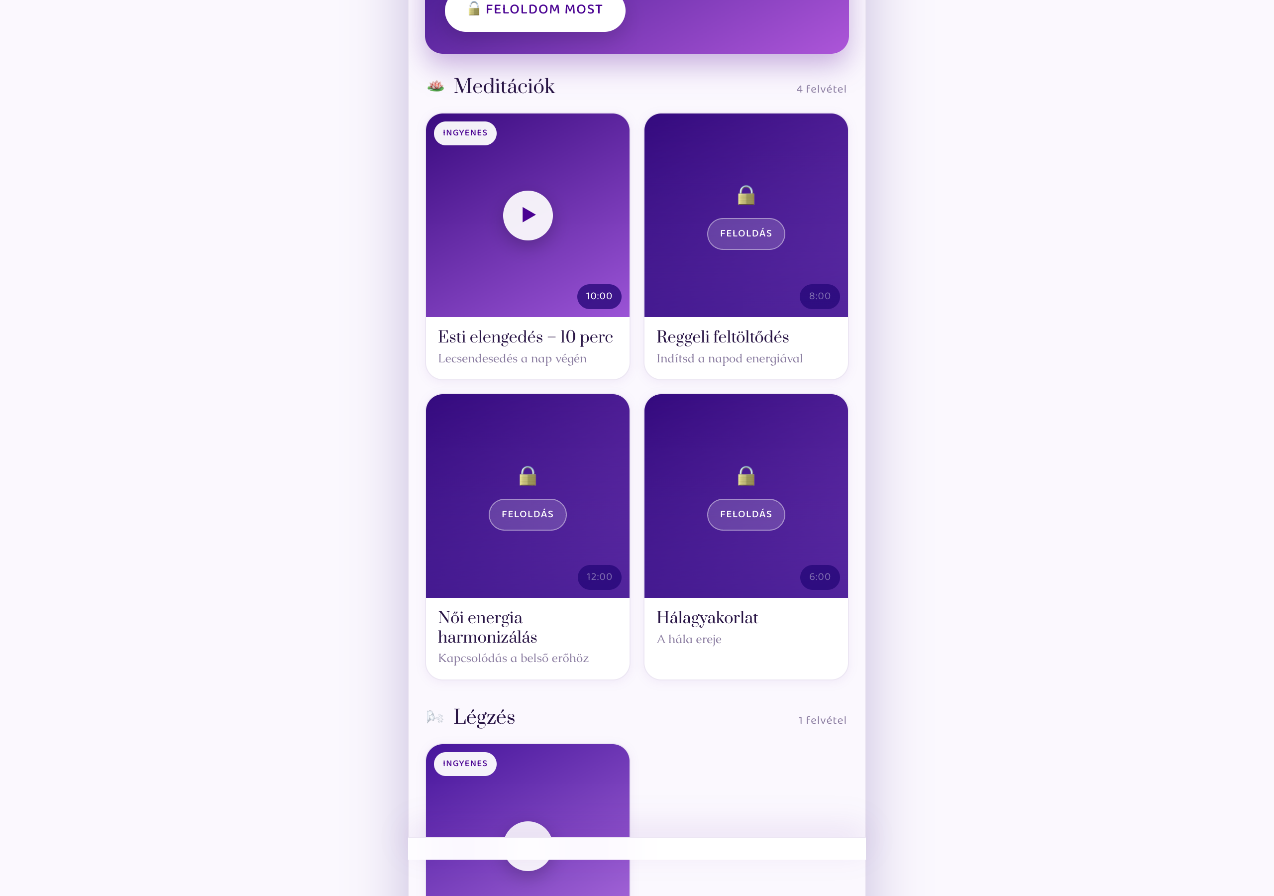 Tag app meditáció lista